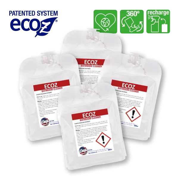 [ECOZ-BATH-REFILL-4] Eco-Z Bathroom Cleaner – 4 Refills